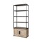 Homeroots 90" Brown Iron and Wood Three Tier Bookcase 380594 - alternate 8