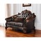 Homeroots 66in Brown And Dark Brown Chenille And Faux Leather Loveseat and Toss Pillows 515705 - alternate 5