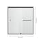 Fab Glass And Mirror Semi-Frameless Double Sliding Glass Shower Door Sorrento Economy Series Adjustable 56in-60in Widt SHSO60X70MB - alternate 7