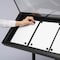 M&T Displays Metal Enclosed Bulletin Menu Board Pedestal Menu Holder 3x8.5 x 11 Inch Black Floor Standing UMBO0N0381X2000 - alternate 3