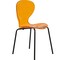 Leisuremod Modern Oyster Transparent Side Dining Side Chair with Black Base in Transparent Orange OCB-17TOR - alternate 1