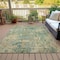 Homeroots 5' X 8' Artichoke Green And Teal Blue Abstract Washable Indoor Outdoor Area Rug 630520 - alternate 7