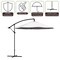 Pure Garden 10-Foot Offset Patio Umbrella with Square Base, Cream 50-102-TB - alternate 7