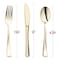 Smarty Had A Party Gold Classic Cutlery Plastic Silverware Set - Forks, Knives Spoons (120 Guests), 360PK 7953G-BLK-CASE - alternate 9
