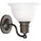 Progress Lighting Madison 1-Light Antique Bronze Etched Glass Traditional Bath Vanity Light P3161-20 - alternate 2