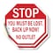 Signmission Stop You Must Be Lost. Back Up Now!, 4 inch X 4 inch, Vinyl Decal, 2PK OC-D-2PACK-4-84 - alternate 1