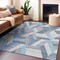 Homeroots 3' X 5' Denim Blue Geometric Washable Indoor Outdoor Area Rug 608058 - alternate 9