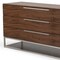 Homeroots 58" Walnut Manufactured Wood Three Drawer Dresser 473106 - alternate 6
