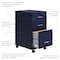 Space Solutions 14.25 in W 3 Drawer Mobile Vertical File Cabinet, Navy 24430 - alternate 14