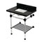 Kingston Brass 30-Inch Black Granite Console Sink with Acrylic Legs and Shelf, 8-Inch, 3-Hole KVPK30KASQB0 - alternate 1