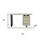 Homeroots 54" White and Black Solid Wood and Metal Carved Floral Desk With Three Drawers 661244 - alternate 7
