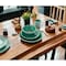 Homeroots Green Sixteen Piece Ceramic Service For Four Dinnerware Set 534540 - alternate 9