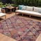 Homeroots 9' X 12' Rust Gold And Blush Aztec Washable Indoor Outdoor Area Rug 615792 - alternate 1
