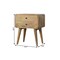 Homeroots 22" Oak Solid Wood Two Drawer Nightstand 722566 - alternate 2