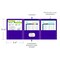 C-Line Products 8-1/2" x 11" Purple Heavyweight 3-Pocket Poly Portfolios, 24EA/BX, 6BX/CT 33949-BX - alternate 4