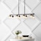 Jonathan Y Julian 33.5" 8-Light Farmhouse Bohemian Iron/Glass Linear LED Pendant, Oil Rubbed Bronze/Clear JYL7570A - alternate 11