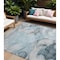 Homeroots 9' X 12' Teal Abstract Washable Non Skid Indoor Outdoor Area Rug 559539 - alternate 1