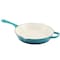 Crock-Pot Crock Pot Artisan 12 in. Round Enameled Cast Iron Skillet in Teal Ombre 126356.01 - alternate 3
