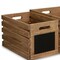 Homeroots Set of Three Black And Brown Solid Wood Crate, 3PK 487688 - alternate 7