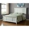 Homeroots White Ribbed Texture Solid Wood King Bed Frame 524846 - alternate 1