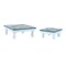 Homeroots Set of Two Blue And White Solid and Manufactured Wood Floral Square Riser Tray 634496 - alternate 4