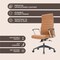 Leisuremod Hilton High-Back Leather Office Chair, Light Brown HO20LBRL - alternate 9