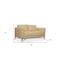 Homeroots 59in Cream And Silver Leather Loveseat 515678 - alternate 3