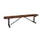 Leisure Craft 6' Standard Bench With No Back, Perforated Metal, Portable, Brown B6XPP-PERF-BROWN - alternate 1