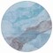 Homeroots 8' Teal Blue And Gray Round Abstract Washable Indoor Outdoor Area Rug 631859 - alternate 6