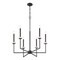 Z-Lite Gaultier Matte Black+Modern Gold 6 Light Chandelier 6100-6MB - alternate 7