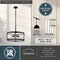 Vaxcel Harrison 4-Light Drum Pendant Light, Matte Black, Clear Seeded Glass, 20-In. Wide P0468 - alternate 6