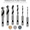 Neiko 6 Piece Brad Point Drill Bit Set, 0.25 in Quick Change Hex Shank 11401A - alternate 6