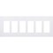 Lutron Designer Wall Plates, Number of Gangs: 6 Thermoset, Gloss Finish, White CW-6-WH - alternate 1