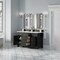 James Martin Vanities Brookfield 60 in. Double Vanity, Black Onyx w/3 CM Carrara White Marble Top 547-V60D-BKO-3CAR - alternate 5