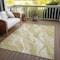 Homeroots 10' X 14' Gold Beige And Ivory Abstract Washable Indoor Outdoor Area Rug 582991 - alternate 9