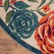 Homeroots 8' Ivory Orange Green And Blue Round Floral Indoor Outdoor Area Rug 548069 - alternate 9