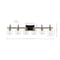 Jonathan Y Marais 44.25" 6-Light Iron/Glass Rustic Vintage LED Vanity Light, Black/Brass Gold JYL3557A - alternate 11