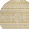 Homeroots 8' Gold And Ivory Round Southwestern Washable Indoor Outdoor Area Rug 593680 - alternate 8