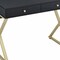 Homeroots 42" Black and Brass Writing Desk With Two Drawers 286081 - alternate 6