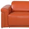 Homeroots 86in Orange and Black Italian Leather Power Reclining Loveseat With Storage 720527 - alternate 8