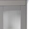Homeroots Gray Cornice Molding Curio with Glass Door 401665 - alternate 8