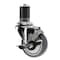 Service Caster 3.5'' SS Thermoplastic Rubber Swivel 1-1/4'' Expanding Stem Caster with Brake SCC-SSEX20S3514-TPRB-TLB-114 - alternate 1