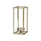 Homeroots 13" Gold And Clear Metal And Glass Tabletop Candle Holder 634813 - alternate 5