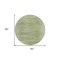 Homeroots 8' Artichoke Green And Fern Green Round Abstract Washable Indoor Outdoor Area Rug 587622 - alternate 8