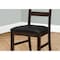 Monarch Specialties Dining Chair, 37'' Height, Upholstered, Brown Leather Look, Brown Solid Wood, Transitional, 2PK I 1332 - alternate 3