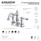Kingston Brass Double-Handle 4" Centerset Bathroom Faucet with Brass Pop-Up, Matte Black FSC1600ACL - alternate 3