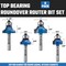 Hiltex Top Bearing Roundover Router Bit Set, 4 Pieces, 1/4 Inch Shank, CNC Woodworking Tool 10109H - alternate 4