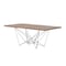 Homeroots Light Brown And Black Solid Wood And Metal Dining Table 283195 - alternate 9