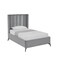 Homeroots Light Gray Velvet Upholstered Full Bed Frame 544935 - alternate 9