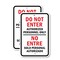 Signmission Bilingual Do Not Enter Authorized Personnel Only / No E, 18'' X 24'', Heavy Gauge Aluminum, 2PK A-1824-2PACK-2593 - alternate 1
